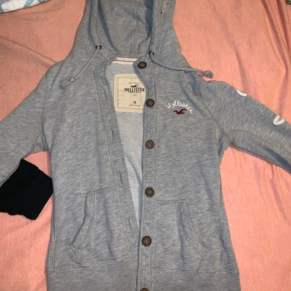 Hollister button up hoodie